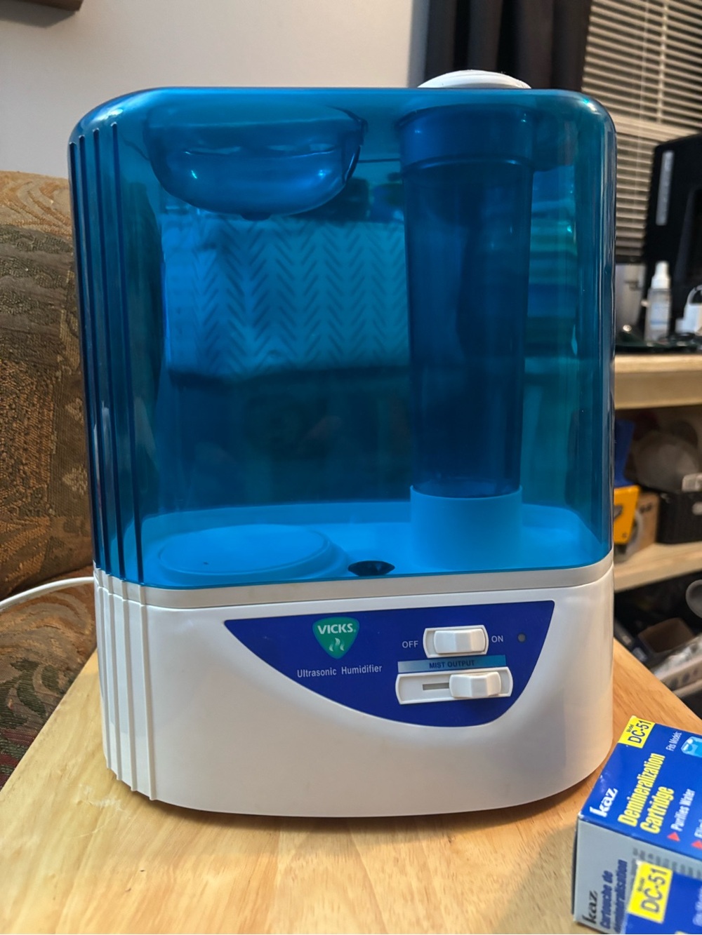 Blue Ultrasonic Humidifier - Cool Mist Home Humidifier